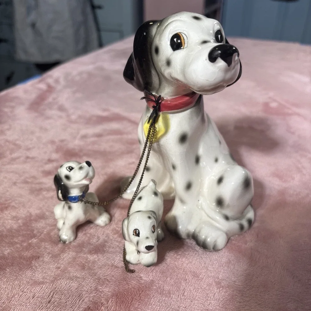 Vintage Kipper & Mann Dalmation Mom & Puppies Dog Figurine Statue Pet 6